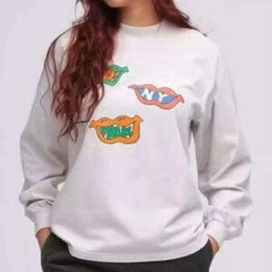 OnlyNY  Smiles Long Sleeve T-Shirt Size XS